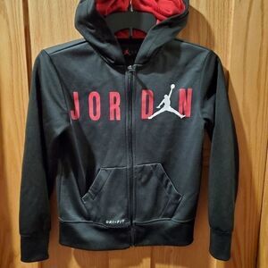 Nike Air Jordan Boys Black Zip Up Jacket